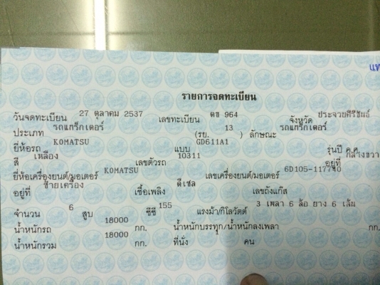 ขายด่วนรถเกรดโคมัตสุ 911 1500000 ครับ ตัวเอวอ่อน ขายด่วนรถเกรดโคมัตสุ 911 1500000 ครับ ตัวเอวอ่อน