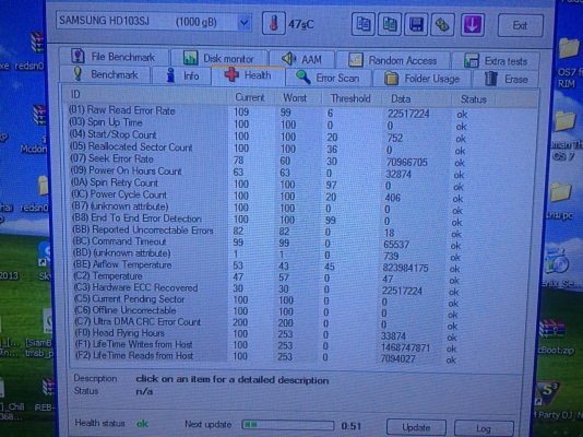 HDD SATA 1 TB SAMSUNG 7200rpm-32M ไม่เหลือง ไม่Bad ประกันเหลือถึง 10-2016 เหลือประกัน1ปีกว่า ประกัน Advice