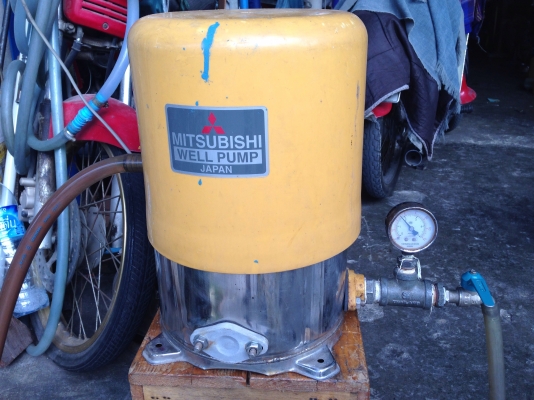 ขายปั้มน้ำอัตโนมัติ Mitsubishi 100W ถังสแตนเลสอย่างดี สภาพสวย ตรวจเช็คแรงดันเรียบร้อยแล้ว ไม่มีรั่วซึม พร้อมใช้งาน