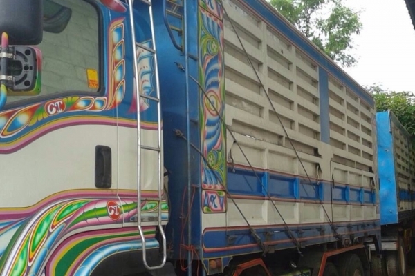 ขาย ISUZU 360 พ่วงแม่ลูก กระบะเหล็กคอกเกษตรดั๊ม รถปี 53 มี 2 พ่วง