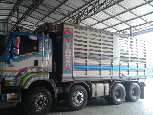 ขาย ISUZU 360 พ่วงแม่ลูก กระบะเหล็กคอกเกษตรดั๊ม รถปี 53 มี 2 พ่วง