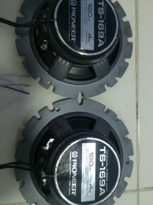 Pioneer TS-169A 6.5นิ้ว 3ทาง โครงหล่อ กรวยโพลี่ 120W มือ2 ญี่ปุ่น