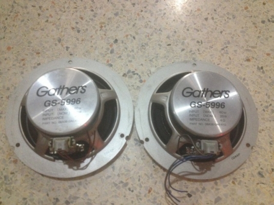 ลำโพง6นิ้ว2ทาง GATHERS HONDA ของเก่าญี่ปุ่นเเท้สภาพสวยเสียงเเจ่มๆคู่ละ