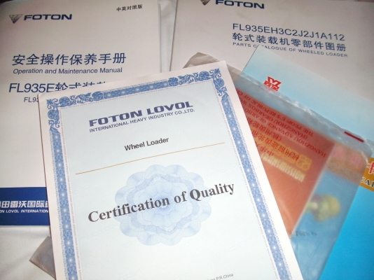 มาถึงไทยแล้ว รถตัก FOTON FL935E ยกได้สูง4เมตร มีVDOให้ชม