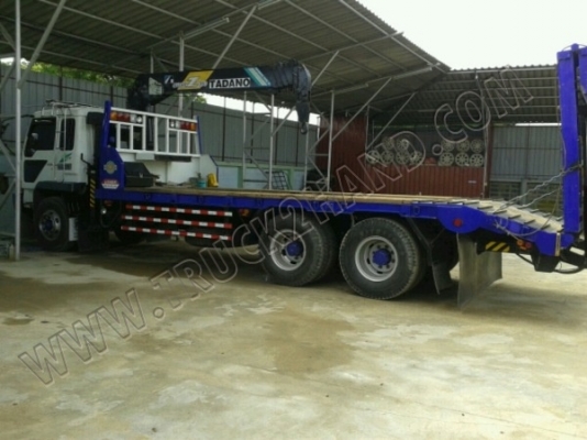 รถเทนเลอร์ ยี่ห้อ MITSUBISHI รุ่น FUSO 220 เทอร์โบ ติดเครน