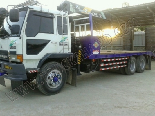 รถบรรทุกเทนเลอร์ ยี่ห้อ MITSUBISHI รุ่น FUSO 220 เทอร์โบ ติดเครน