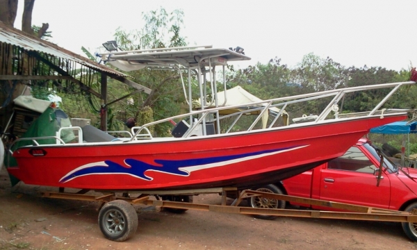 --Hot!!! โปรโมชั่น--ขายเรืออลูมิเนียม 16.5 ฟุต เรือใหม่+เครื่องเรือ Yamaha 40 แรง+เทเลอร์