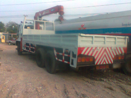 ขายรถบรรทุกติดเครน ISUZU เครื่อง 195 แรง 1 เพลา ติดเครนยูนิค 5 ตัน 3 ปอก กะบะยาว 6.80 เมตร ทะเบียนพร้อม