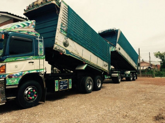 ขายดาวน์รถพ่วง 22 ล้อ แท่.ลูก กระบะเนียมคอกเกษตรดั้ม HINO 380 ปี.56 รถสวย ราคา.1200000 สนใจลองคุยกันได้ครับ