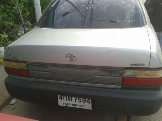 ขายด่วน รถเก๋ง TOYOTA COROLLA สีบอร์เงิน ปี 1994 เครื่อง 1.3 โอโต้ ไม่เคยติดแก๊ส ขายด่วน รถเก๋ง TOYOTA COROLLA สีบอร์เงิน ปี 1994 เครื่อง 1.3 โอโต้ ไม่เคยติดแก๊ส