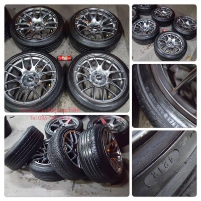 ขายล้อ 17 XXR 530 หน้า8.25-หลัง9.75" 4รู100/114 พร้อมยาง ปี12 ราคา12,500฿