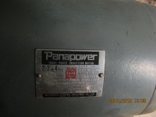 ขายมอเตอร์3แรง พานาของญี่ปุ่นไฟ200โวลท์สวยๆ