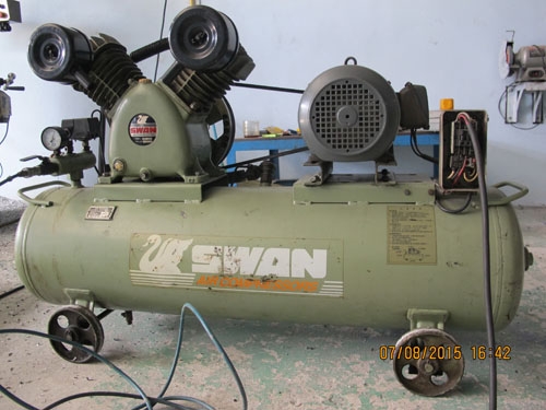 ขายปั๊มลมSWAN ไต้หวันขนาด3แรง2สูบ สวยๆพร้อมใช้