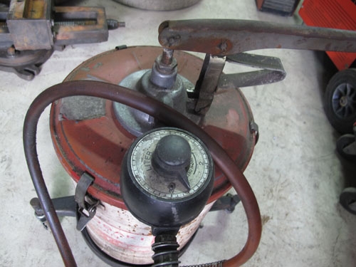 ขายถังน้ำมันมือโยกเติมน้ำมันพร้อมรถเข็น