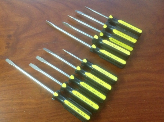 ขายไขควงปากแบน Stanley 10 ชิ้น ยกชุด