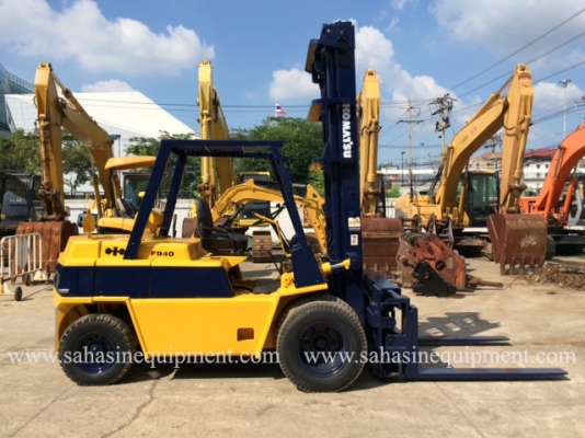 รถโฟล์คลิฟ KOMATSU รุ่น FD40-3 S/N M009A-855XX นำเข้า บจก.สหสินอีควิปเม้นท์ โทร.081-5851880, 02-5168100-1 www.sahasinequipment.com