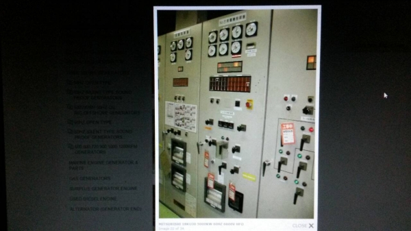 เครื่องเจนเนอร์เรเตอร์เครื่องปั่นไฟฟ้าMITSUBISHIผลิตใด้ 5เมกกวัตต่อชั่วโมง