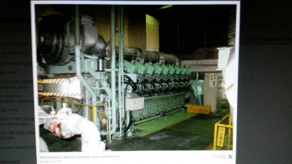 เครื่องเจนเนอร์เรเตอร์เครื่องปั่นไฟฟ้าMITSUBISHIผลิตใด้ 5เมกกวัตต่อชั่วโมง