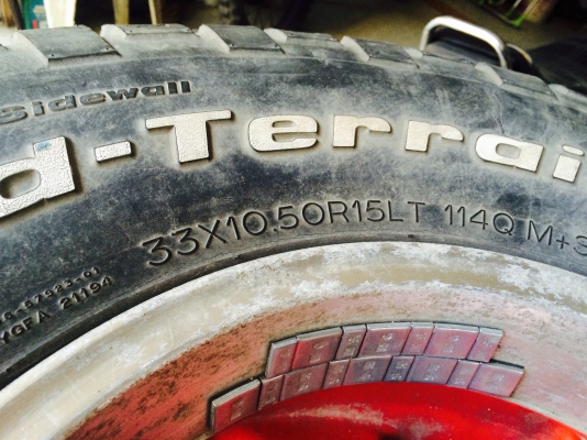 ขายล้อพร้อมยางBF km2 33x10.5x15