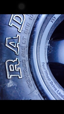 ขายล้อพร้อมยาง 33/12.5/15 ใช้น้อยไม่ถึง500โล