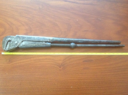 ขายประแจจับแป๊บ 2 ขาหายาก Vintage Bahco 28" ขยายปากได้ 4.5"