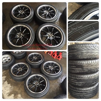 ล้อ 17 Lenso Project D กว้าง7" ET40. 4รู100/114 ล้อเดิมๆ สวยๆ สาวกรี๊ด