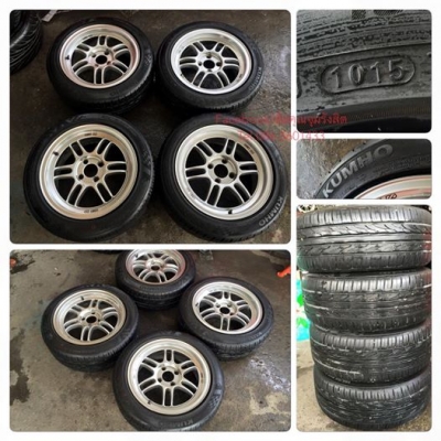 ขายล้อ15" RPF1 กว้าง7 4รู100+ยางปี15 4วงราคา 14,500฿!!!