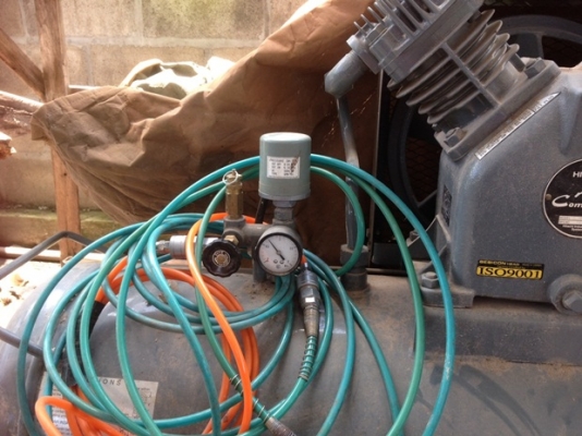 ปั๊มลม HITACHI BABICON 3HP Made In Japan มือสองสภาพดี