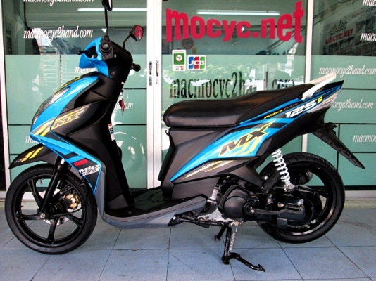 MIO 125 i สีฟ้าดำ ลาย MX ตัวท๊อป ล้อแมกซ์ รถเดือน กรกฏาคม ปี 57 ไมล์ 5 พันโล  แถม 3 รายการ 33900