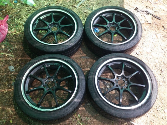 ขายแม็ก CE28 4 รู100 พร้อมยางDUNLOP 205/45R17 ยางสัปดาห์ที่51ปี13 ดอกยางหนาสวยๆ จำนวน 1 ชุด