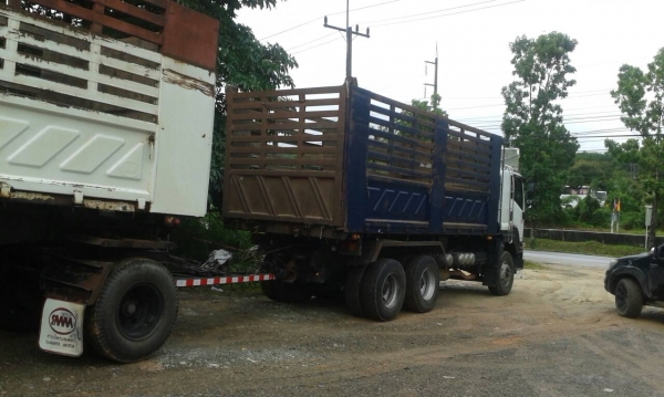 ขายรถบรรทุก 22 ล้อพ่วงแม่ลูกดัมพ์ ISUZU DECA 360 แรงม้าปี 2553 ลูกพ่วงสามมิตร 3 เพลา ราคา 2400000