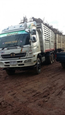 ขายรถบรรทุก 22 ล้อพ่วงแม่ลูกดัมพ์ HINO MEGA 320 แรงม้าปี 2549 ลูกพ่วงสามมิตร 2 เพลาปี 2550 ราคา 1900000