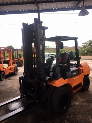 ขายรถ FORKLIFT ยี่ห้อ TOYOTA ขนาด3.5ตัน เครื่องยนต์เบนซิล เกียร์ธรรมดา ยกสุง3.5เมตร