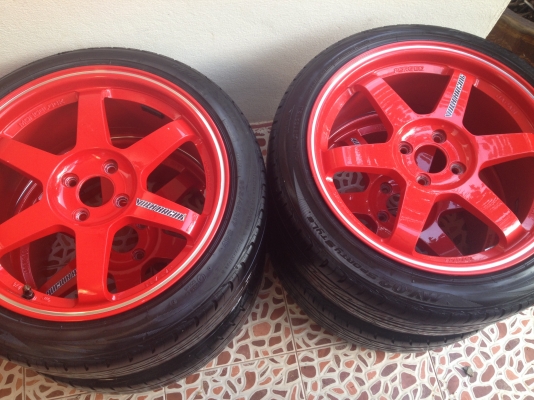 ขายล้อแม็ก TE-37 17 พร้อมยาง 205 45 17 birdgestone my02