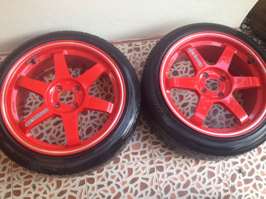 ขายล้อแม็ก TE-37 17 พร้อมยาง 205 45 17 birdgestone my02