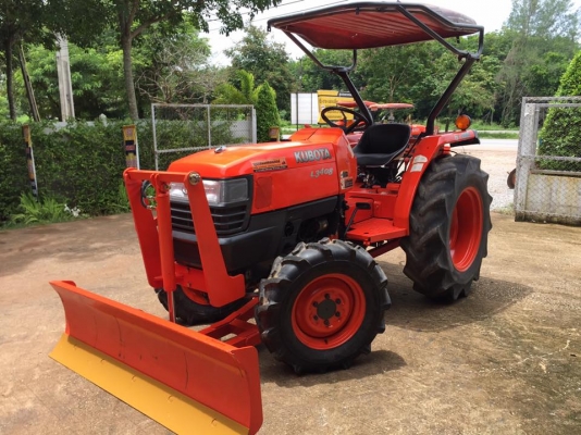 ขายรถไถKubota L3408 (4WD) พร้อมใบมีดหน้าและผานพรวน รถพร้อมใช้งาน