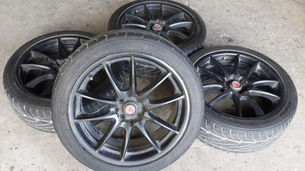 Lenso Samurai ขอบ 17 4รู100/114 พร้อมยางปี12 Nitto ดอกหนาๆ