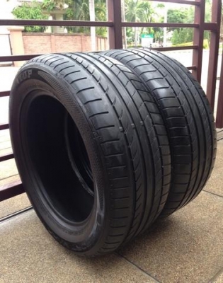 ยางคู่ Dunlop sportmaxx 235 55 17 กลางปี11 ดอกเยอะ