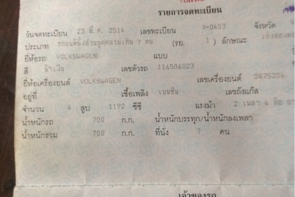 Volkswagen ตาหวานปี66 เก็บสี ภายใน เรียบร้อย เครื่องดีใช้งานได้ ทะเบียนพร้อมโอน