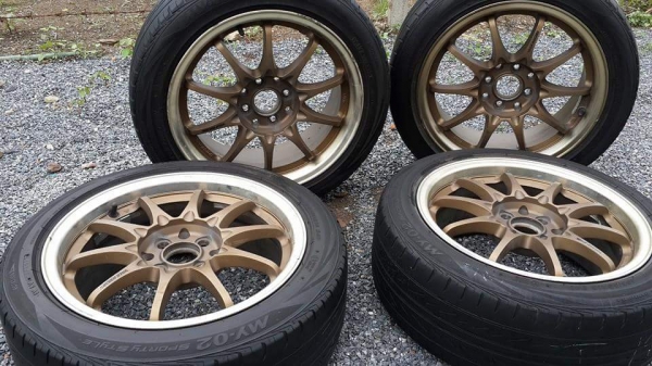 CE28 ขอบ 16 4รู100/114 พร้อมยางปี13 Bridgestone