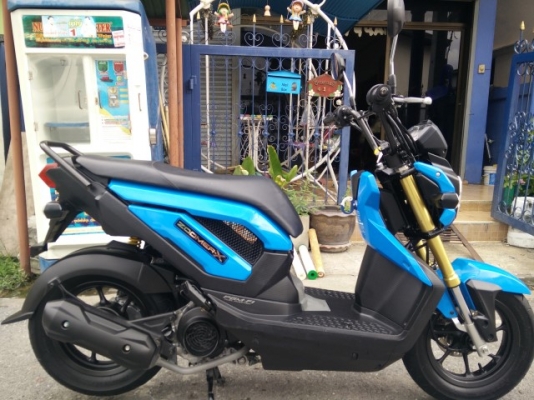 HONDA ZOOMER X รถปี2014วิ่ง3xxxโล สีน้ำเงิน ดำ สวยเท่ห์ไม่ซ้ำใคร กุญแจแท้2ดอก พร้อมใช้งาน ราคาเบาๆ