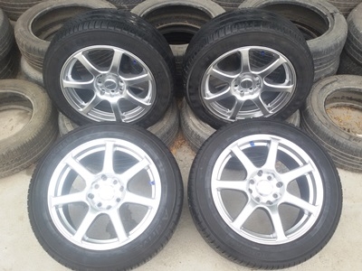 ขายล้อแม็กMODEL 7ขอบ15กว้าง7 4รู100-114พร้อมยาง  4 ล้