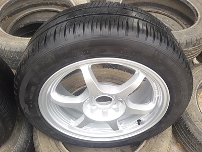 ขายล้อ P1 ขอบ15หน้า6.5 4รู100/114พร้อมยาง 4 ล้อ