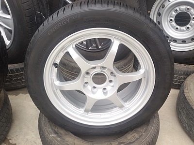 ขายล้อ P1 ขอบ15หน้า6.5 4รู100/114พร้อมยาง 4 ล้อ