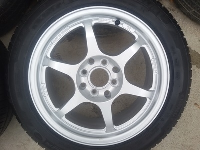 ขายล้อ P1 ขอบ15หน้า6.5 4รู100/114พร้อมยาง 4 ล้อ