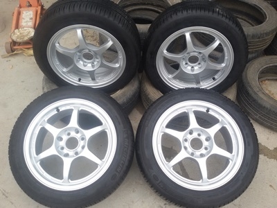 ขายล้อ P1 ขอบ15หน้า6.5 4รู100/114พร้อมยาง 4 ล้อ