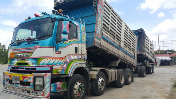 ขายรถพ่วง 24 ล้อ แม่.ลูก กระบะเหล็กคอกเกษตรดั้ม ISUZU 360 ปี.53 รถสวย ยางเต็ม ราคา.2550000 ราคาต่อรอง สนใจลองคุยกันครับ