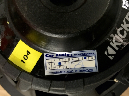 ขายลำโพงซับ 10" KICKER รุ่น 10ES104 วอล์ยคอล์ยเดี่ยวเดิมๆ