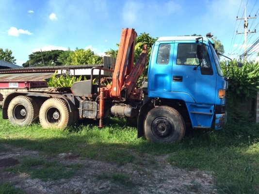 สิบล้อหัวลากISUZU 275 แรงม้า เครน TCM 5 ตัน พร้อมหาง ARMY แบบ  2 เพลา