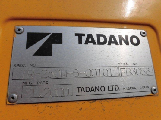 ขาย Tadano TR250M-6 ปี2000 เก่าญี่ปุ่น